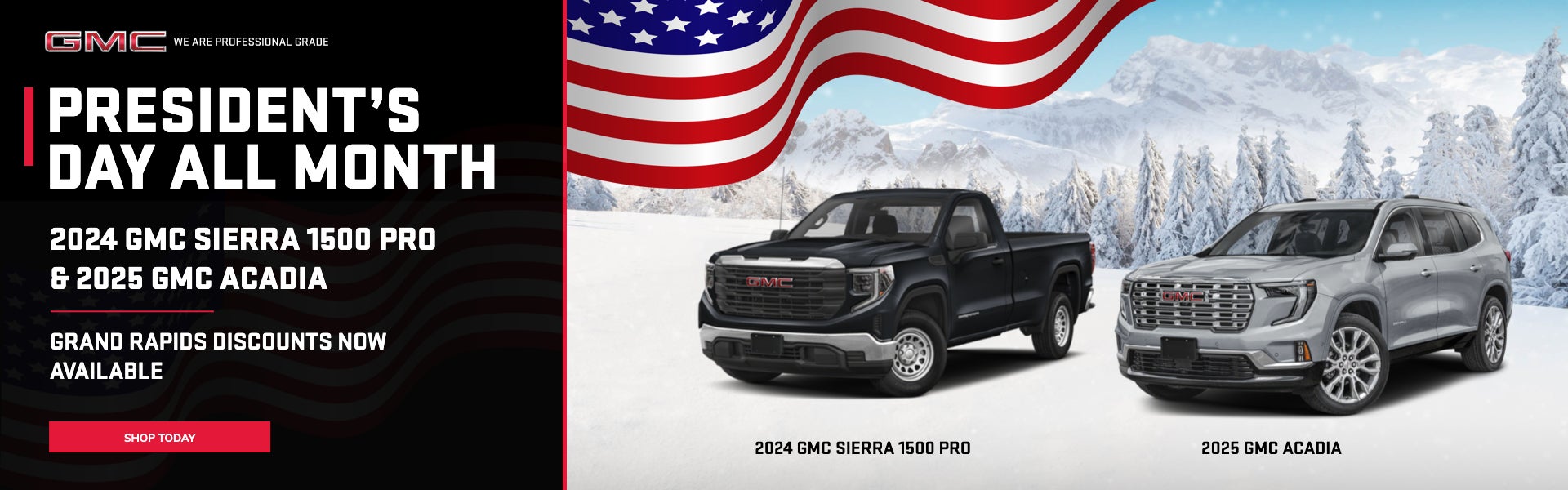 2024 GMC Sierra 1500 Pro & 2025 GMC Acadia