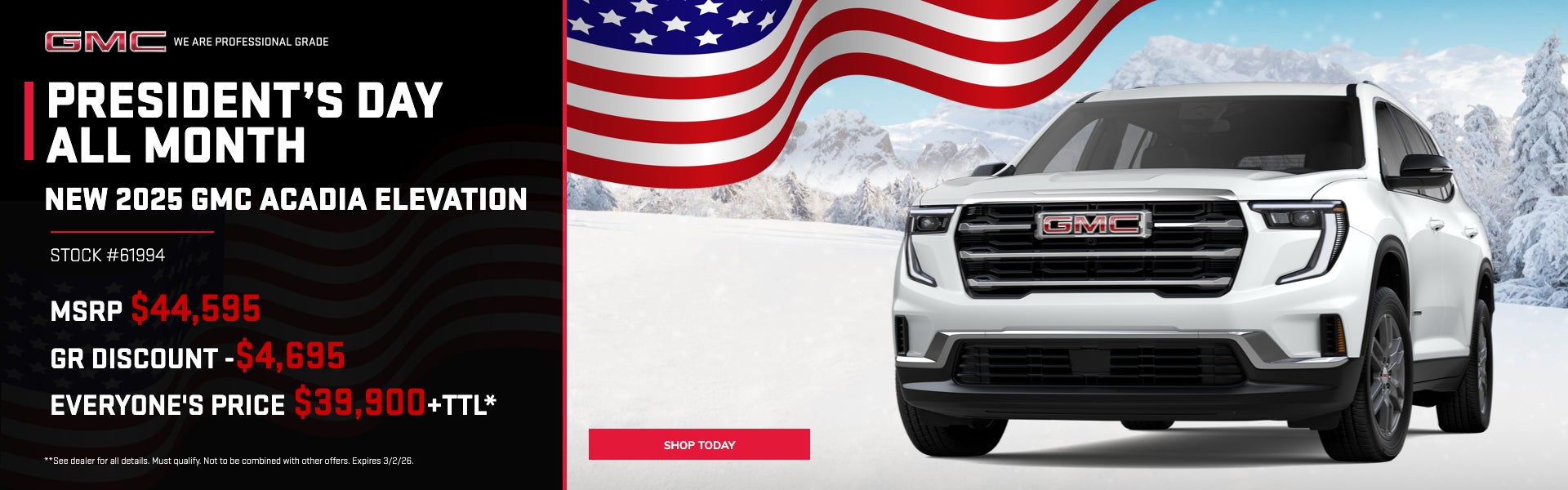 NEW 2025 GMC Acadia Elevation